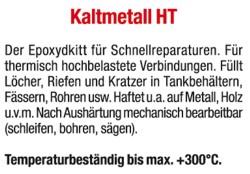 Kaltmetall +300°C 114 g / PLASTIKTUBE