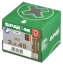 SPAX-M-fuer-MDF-Materialien-kleiner-Fraeskopf-Teilgewinde-mit-CUT-Spitze-T-Star-plus-Torx-TX-WIROX-Stahl-weiss-verzinkt